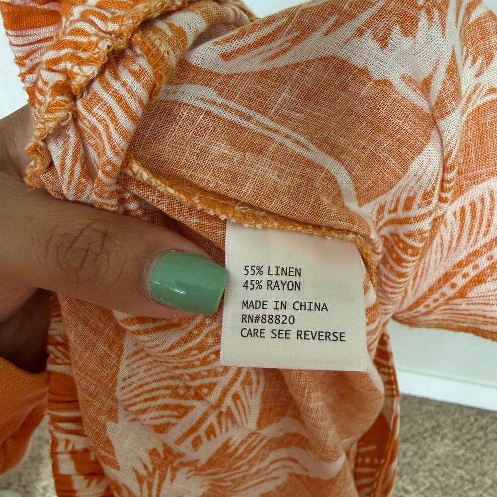 Rachel Zoe Womens Linen Pants Small Elastic Waist Coastal Resortwear Lagom Boho - Picture 6 of 7